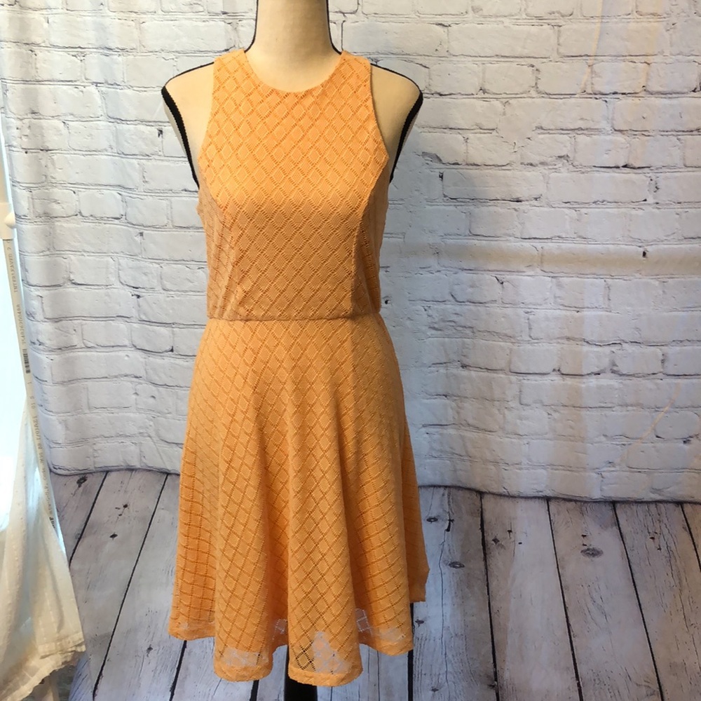 Maurices peach fit and flare medium dress